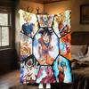 1 шт. Плед из фланели с принтом DRAGON BALL, Высокое качество, Для всех сезонов, Декор для дома, Тепло и Уют, Идеально для Рождественских подарков