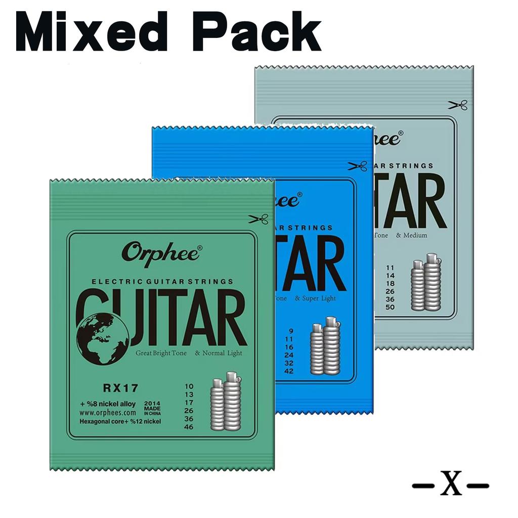 Orphee 1/5/10 шт. Комплект струн для электрогитары Серия RX Шестигранная Углеродистая сталь 6 струн для Аксессуаров и Запчастей Электрогитары