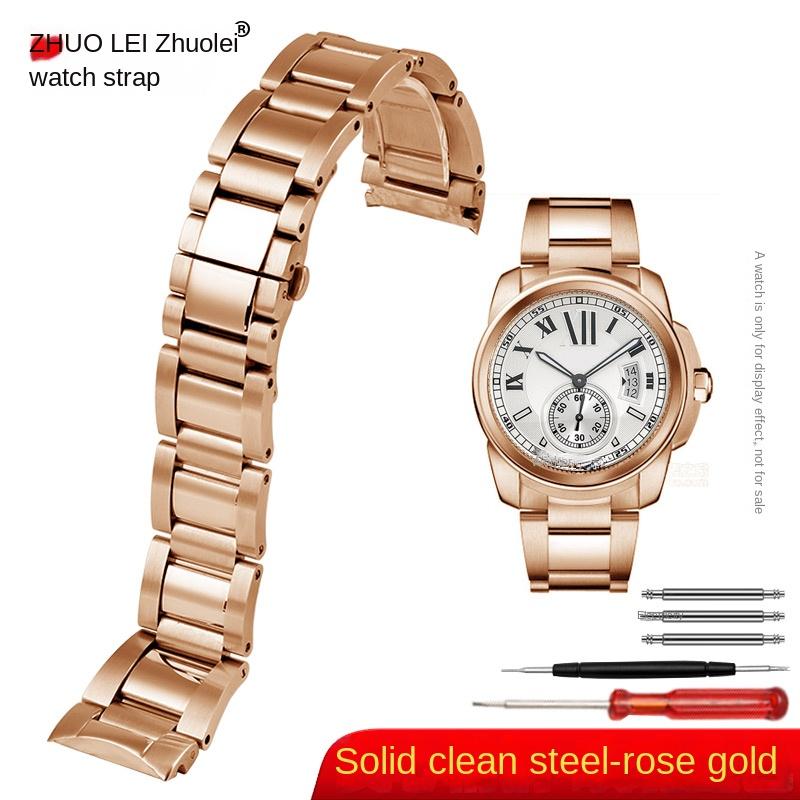 Для Cartier Calibre W7100037/W7100041/W7100015 Металлический ремешок для часов Мужской Высокое качество Нержавеющая сталь 23 мм Наручный ремешок Браслеты для часов