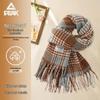 Peak Unisex Retro Plaid Tassel Scarf