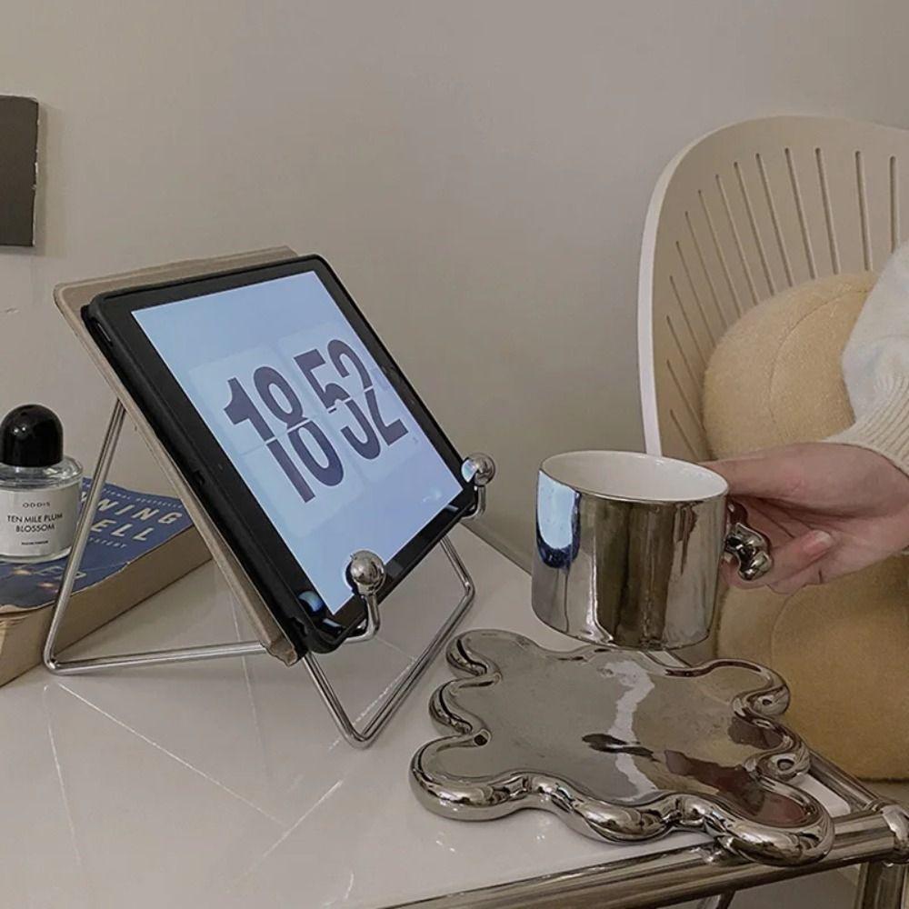 Портативная настольная подставка для чтения книг в стиле Ins, новая металлическая плоская поддержка