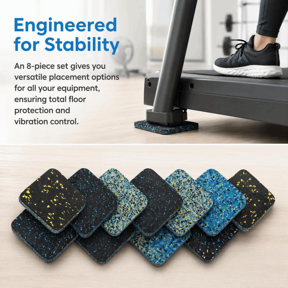 8pcs Two-Layer Composite Exercise Equipment Mats Anti-Slip Anti Vibration Pads  Laundry Room