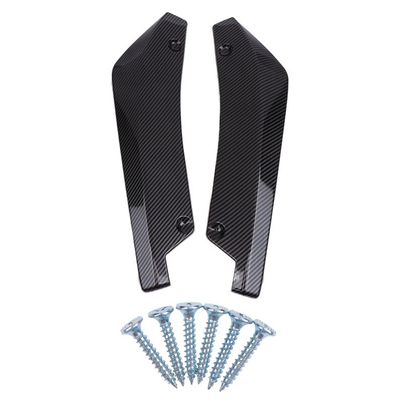 1 Pair Carbon Fiber Winglets Side Skirt Extension Car Front Rear Bumper Strip Lip Spoiler Diffuser Splitter Scratch Protector