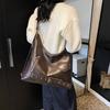 One Shoulder Crossbody Tote Bag Autumn and Winter New Niche Retro Large Capacity High Sense Simple Commuter Armpit Bag