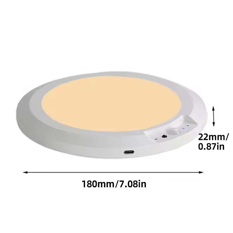 USB Rechargeable Battery PIR Motion Sensor Ceiling Light 3Colors CCT Dimmable Lamp Remote Control Timer Wireless LED Flush Mount