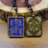 Golden Auspicious Clouds Thundering Five Road Thangka Box Pendant & Tai Chi Bagua Pendant featuring Thunder God, Ziwei, and Zhao Gongming.