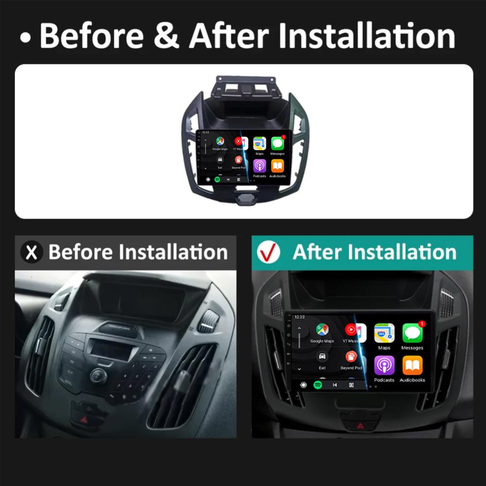 Для FORD TRANSIT Connect 2014-2019 Автомобильная стереосистема 9 дюймов Радио Android 14 Аудио CarPlay WITSON Multimídia Automotivo GPS WIFI BT DSP