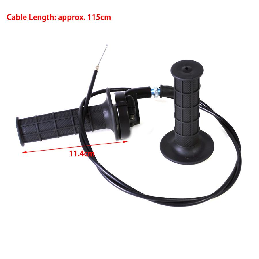 Ручка газа 7/8" 22 мм для мотокросса с зажимом и тросом скручивания для квадроцикла ATV 50-250 куб.см, питбайка, багги, мотоцикла для гонок