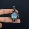 Moonstone 999 Copper Wire Wrapped Pendant, Handmade Gemstone Pendant, Gift For Mom Antique Jewelry
