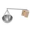 Sauna Bowl Stainless Steel Hanging Aromatherapy Oil Cup with Wooden Block for Sauna Room S 12cm