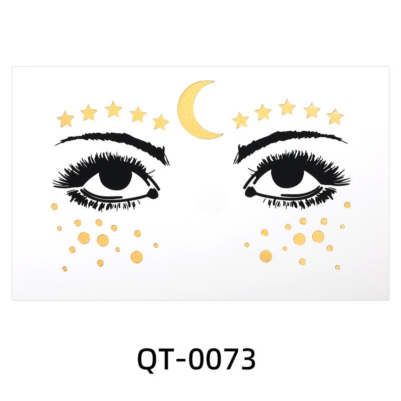 Бронзовые веснушки тату-наклейки, наклейки для макияжа для маскарадного бала, металлические временные тату-наклейки