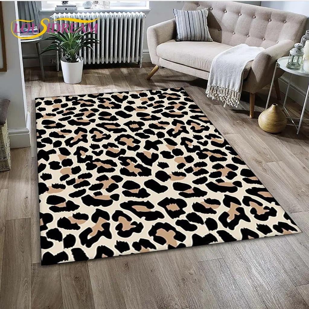 Коврик 3D серии с диким леопардовым принтом, ковер для дома, гостиной, спальни, дивана, коврик для кухни, декор для кухни, детский нескользящий напольный коврик