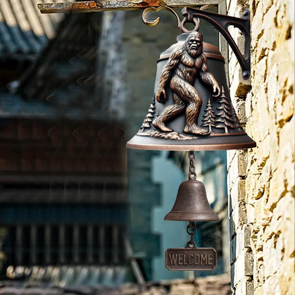 Dinner Bell Outdoor,Hanging Bell,Yard Decor, Iron Dinner Bell Metal Welcome Signs Bell, Vintage Doorbell Indoor Outdoor For F