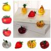 Interesting Pumpkin Strawberry Fruit Ornaments Crystal Crafts Ornaments Office
