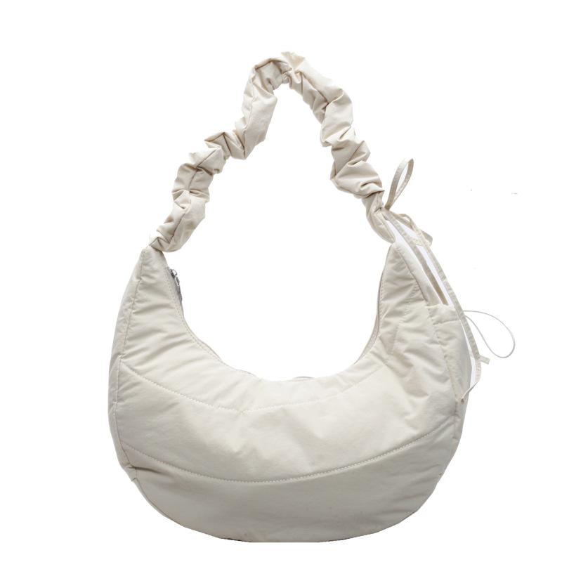 Premium sense large capacity down bag women's 2025 new fashion trendy college style dumpling bag casual shoulder messenger bag