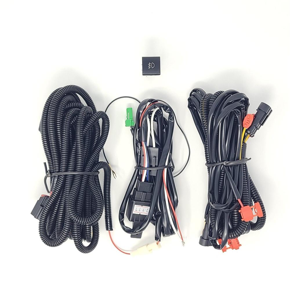 For 2019-2023 Toyota Rav4 LED Fog Lights with Bulbs+Bezels+Wire Harness+Switch