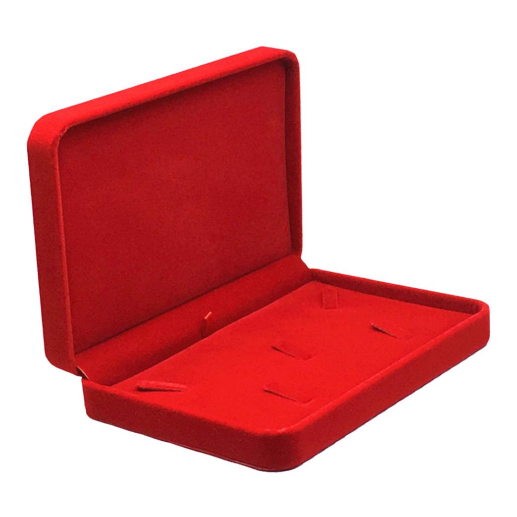 Бархатные наборы ювелирных изделий Коробки Поднос для путешествий Ожерелье Хранение Витрина Красный