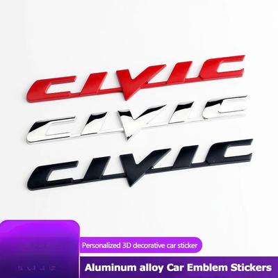 Наклейка на багажник автомобиля с логотипом Civic Алюминиевая эмблема Декоративные аксессуары Для Fit Jazz Accord Pilot CRV Odyssey Passport City Shuttle