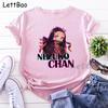 Nezuko Kimetsu No Yaiba Funny Graphic Pink T Shirts Women Vintage Anime Print Tee Shirt 90S