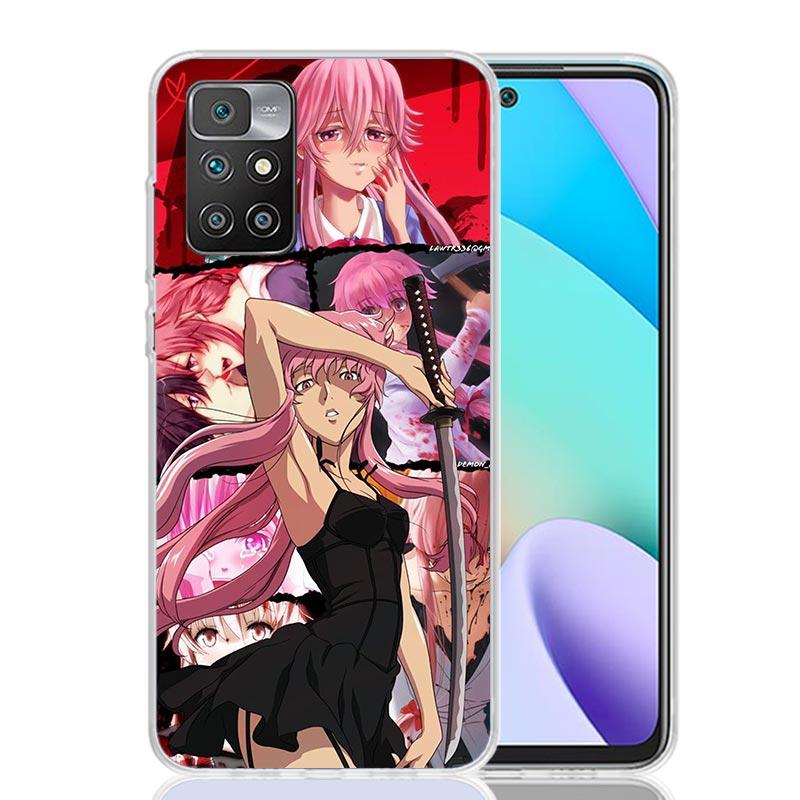 Mirai Nikki Gasai Yuno Anime Phone Case For Xiaomi Redmi 12C 13C 14C 12 13 10 10A 10C 9 9A 9C 9T 8 8A 7 7A 6 6A K70 K60 K40 K20