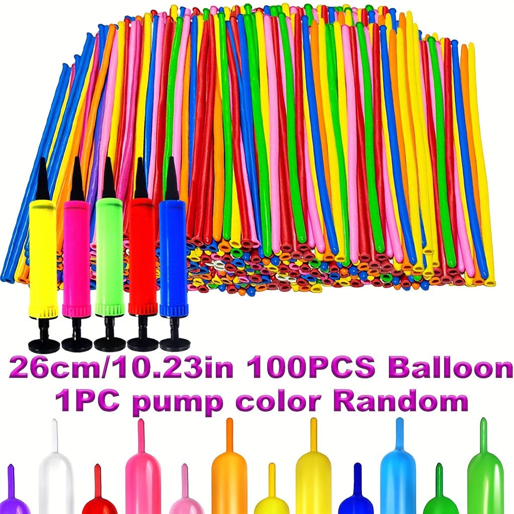 50/100pcs Colorful Long Latex Balloons 10.24 Inches with Pump DIY Magic Twisting Balloons for Class Party Mother's Day ZSY