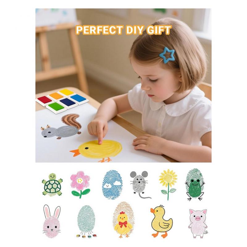 15-цветный набор штемпельных подушечек для детей и взрослых – идеально подходит для DIY-проектов на бумаге, дереве и ткани