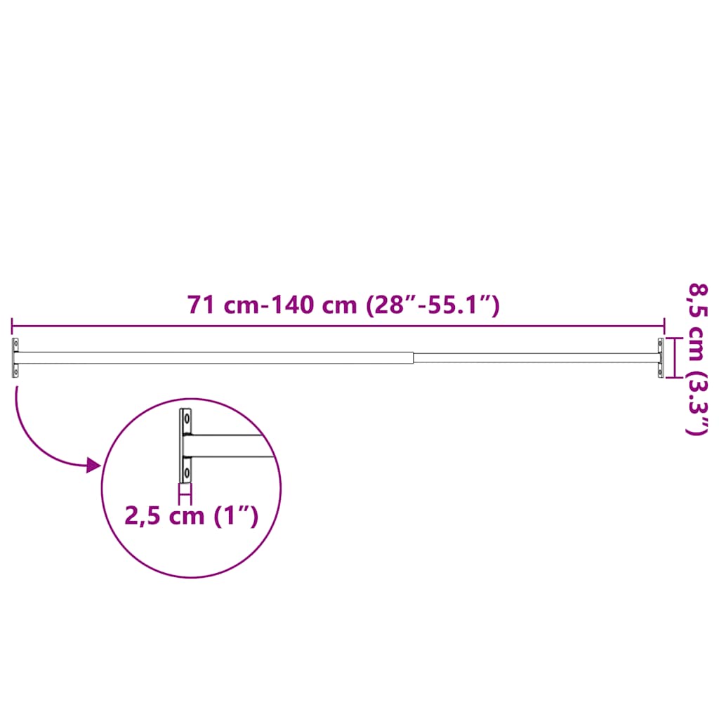 Adjustable Window Security Bars 3 pcs 710 1200 mm