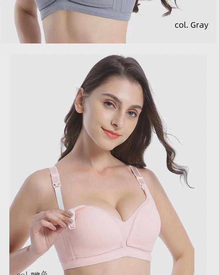 Бюстгальтер для кормления без подкладки: Тонкий, с нитками, с двойной пряжкой, защита от воздействия окружающей среды для беременных и кормящих матерей