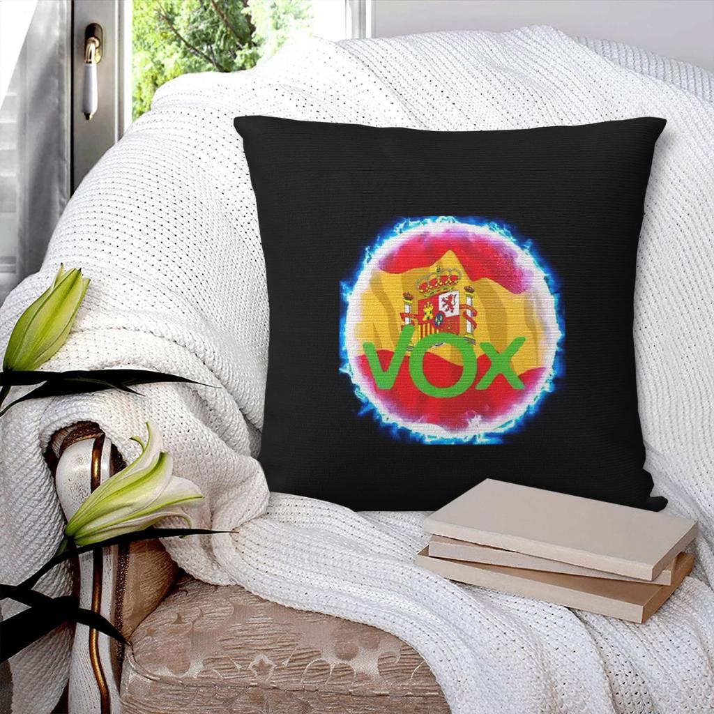 Espana Vox Logo Spain Political Party Spanish Square Pillowcase Cushion Cover Pillow Case Throw Pillow Cover for Home Bedroom