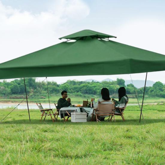 300x300 см беседка для гриля сменный тент крыша водонепроницаемая ткань Оксфорд двухъярусная беседка для барбекю