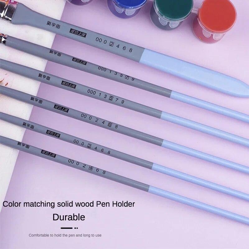 Набор из 10 шт., щетина свиньи, масляная кисть, гуашь, акварель, веерообразный крючок, акриловая кисть, художественные школьные образовательные принадлежности