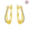 Orstarry S925 Silver Earring Versatile and Elegant Zirconia Twisted Hoop Earrings Fashion Jewellery Women Gift