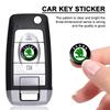 XLM4  14mm Car Remote Key Emblem Badge Radio button Sticker For Skoda Octavia MK2 MK1 2 3 A5 A7 A8 Fabia Karoq Superb Rapid Kamiq