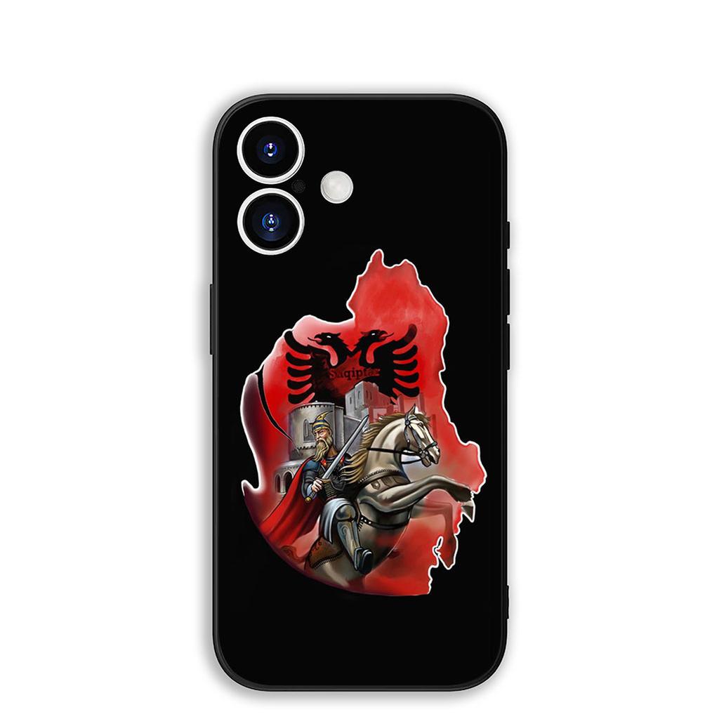 Cover for Apple iPhone 16 15 14 11 Pro Max 6 7 8 Plus + SE2 SE3 SE 2022 2020 8+ Phone Case Wallpaper Albania Albanians Flag