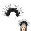 Gothic Halo Headband Princess Headpieces Pageant Prom Party Props Spiked Vintage Tiaras Hair Hoop for Goddess Women