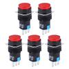 5PCS Momentary Push Button Switch LA16‑11 AB6‑M AC 250V 3A DC 30V 5A Round Button Switch