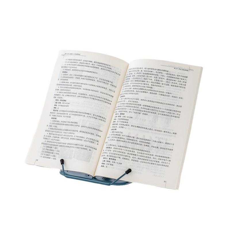 Складная подставка для книг с зажимом для страниц, регулируемая металлическая подставка для книг, подставка для кулинарных книг, легкая, портативная, для детей