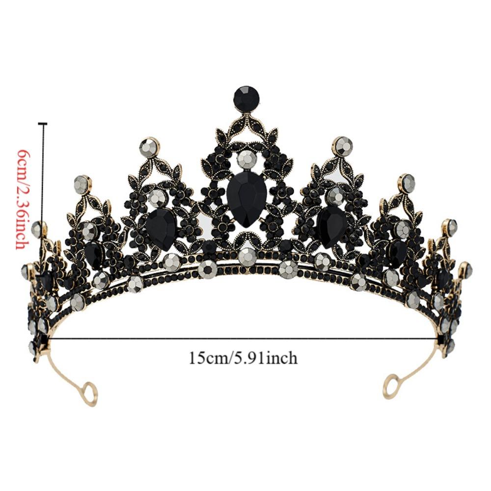 Shiny Baroque Crown Elegant Princess Rhinestone Crown Exquisite Bridal Tiara Women/Girls