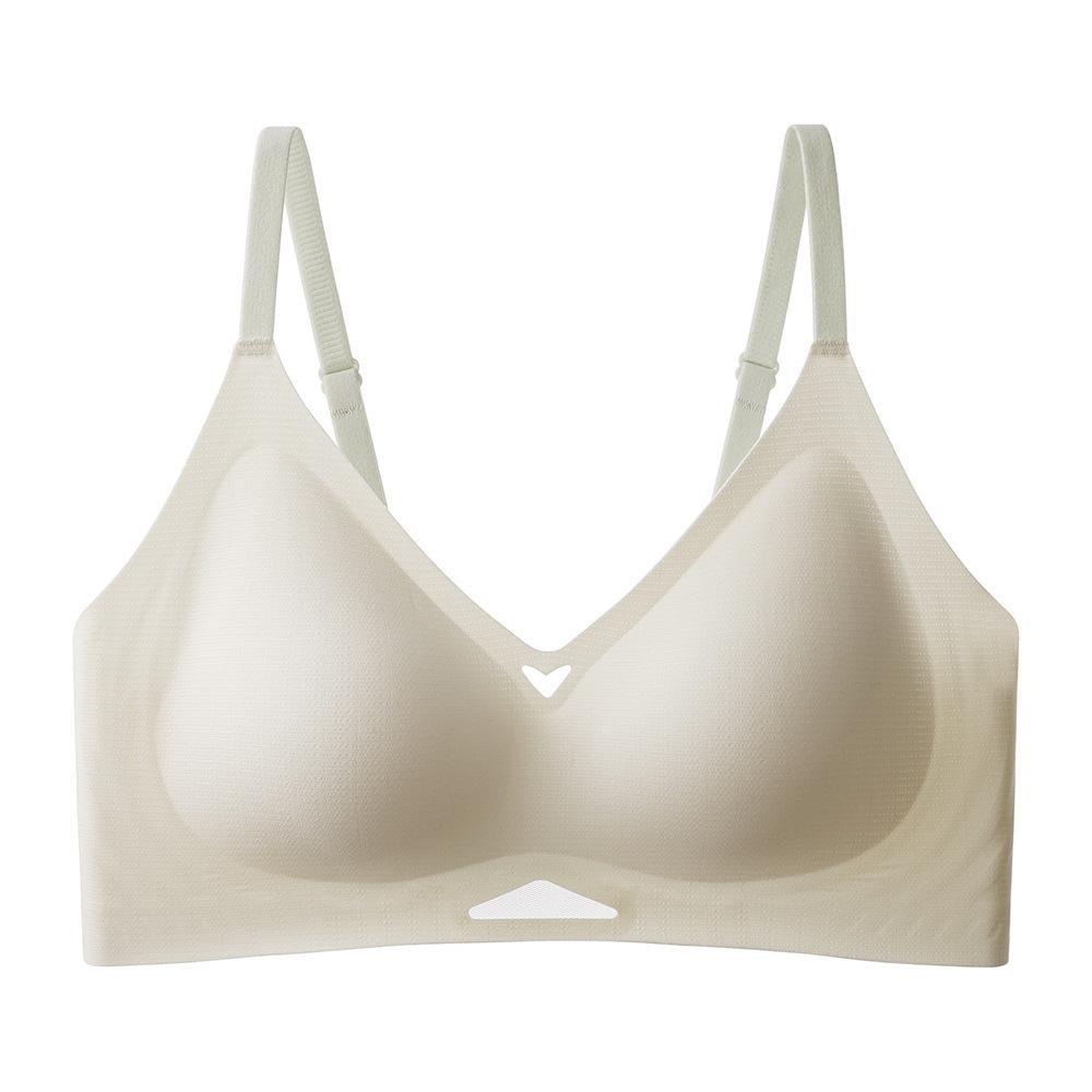 Light luxury seamless jelly strip bra fixed cup does not run cup gathers Shantou adjustment underwear sticker bra