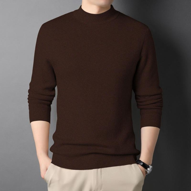 Men S Half Turtleneck Long Sleeve Loose Fit Knit Sweater For Young Men