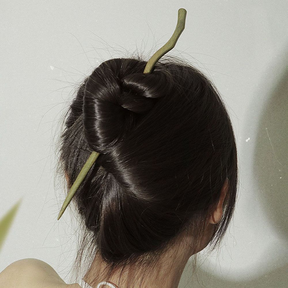 Hanfu Disk Hair Headwear Hair Accessories Chinese Style Hair Fork Hairpin Wooden Hair Stick