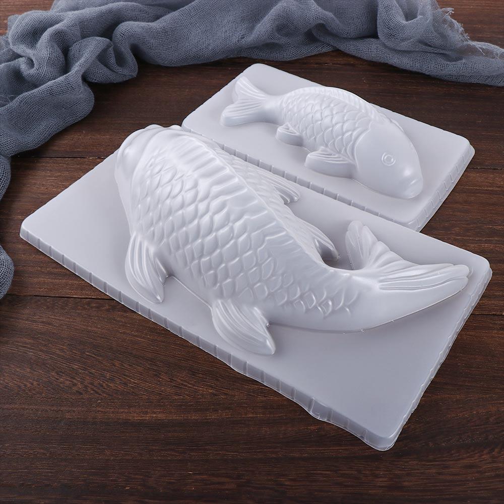 White Carp Shape Easy Demold Sugarcraft PP Material Baking Tool Pudding DIY Jelly Mould Fish Mold
