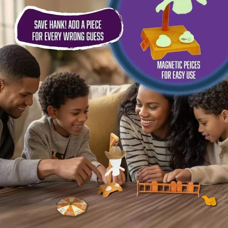 Нетоксичные Магнитные игры Веселый висельник для детей Настольные игры Тайна Угадай слово до того, как Хэнк упадет Подвешивание с куклой Настольная игра для путешествий