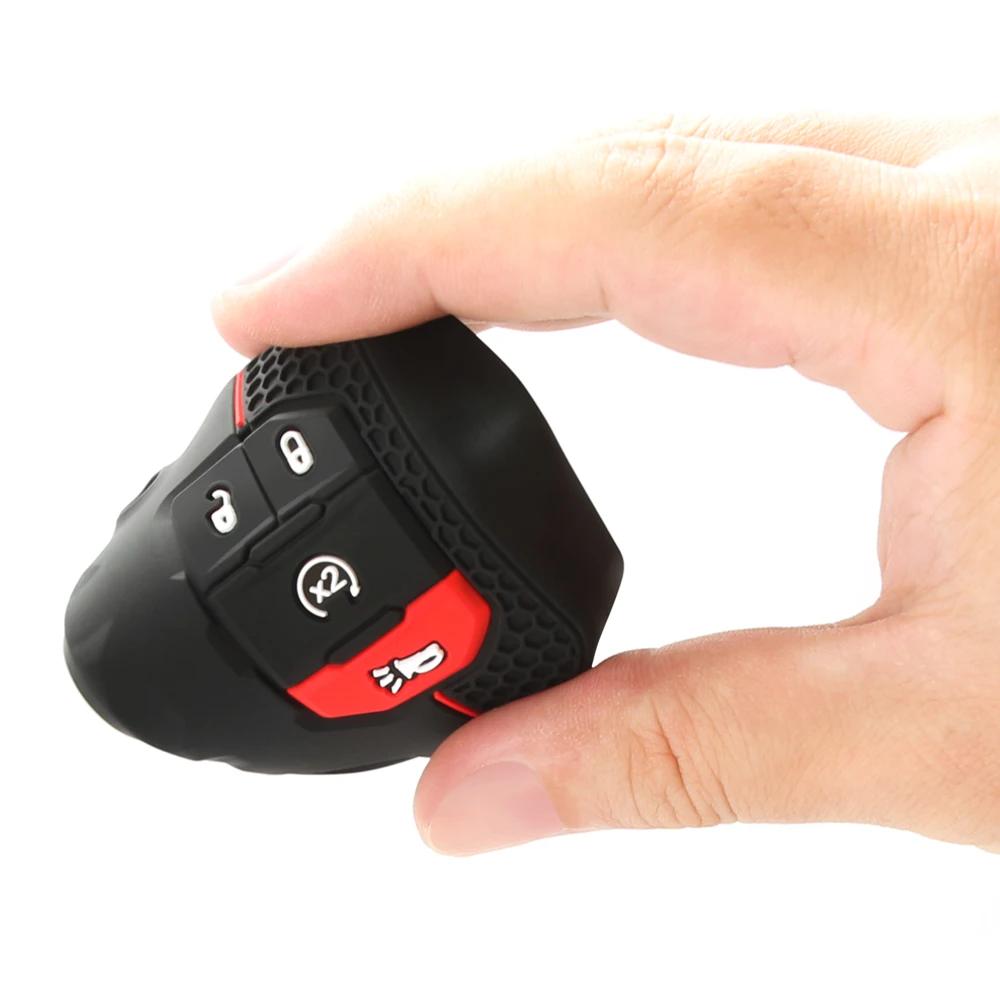 Силиконовый чехол для дистанционного смарт-ключа автомобиля для Jeep Wrangler Renegade Compass Grand Cherokee JL JLU защитный чехол для ключа