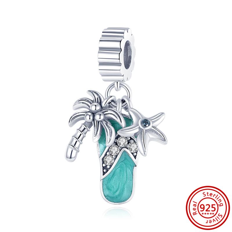 925 Silver Charms Bead Elephant Dolphin Shell Charm Bead Pendant Fits Bracelet Womens Jewelry Gifts