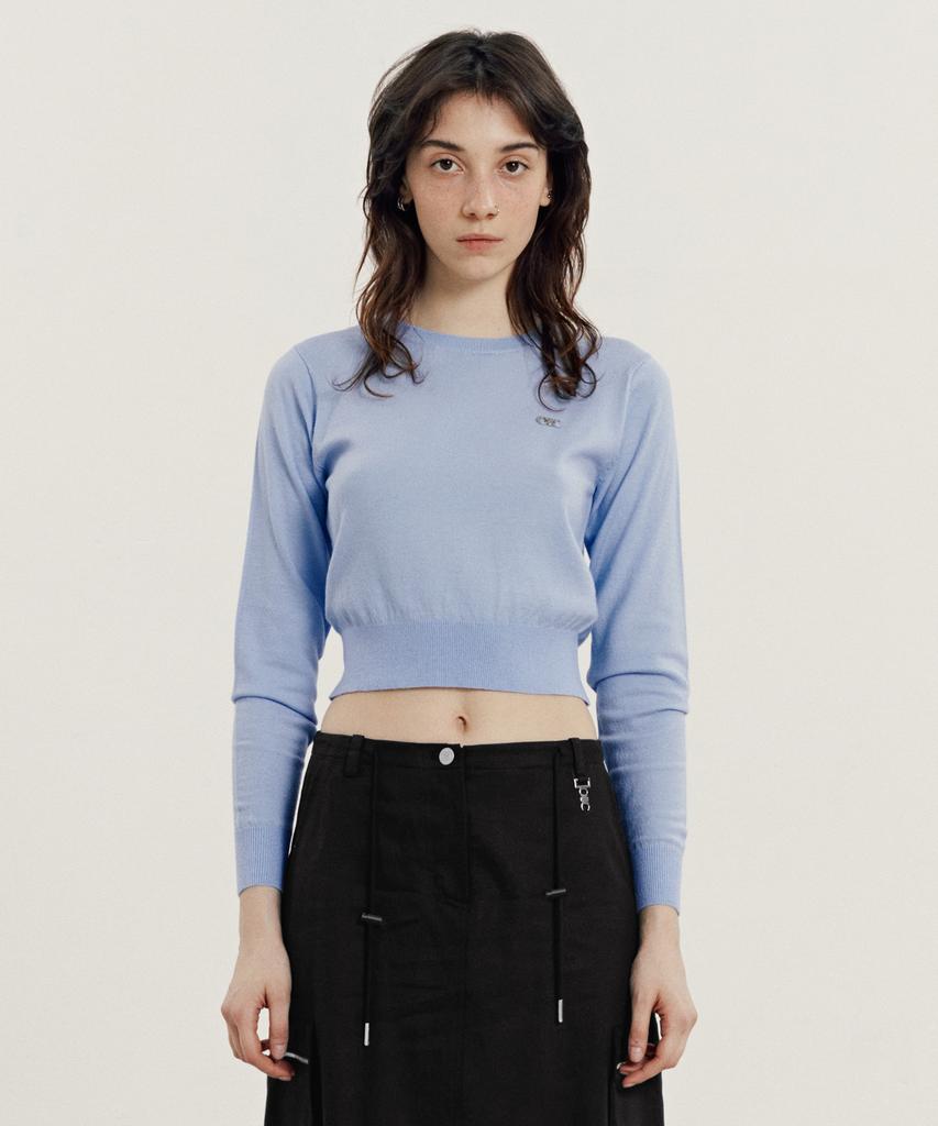 OIOI COLLECTION Classic Soft Knit_Sky Blue