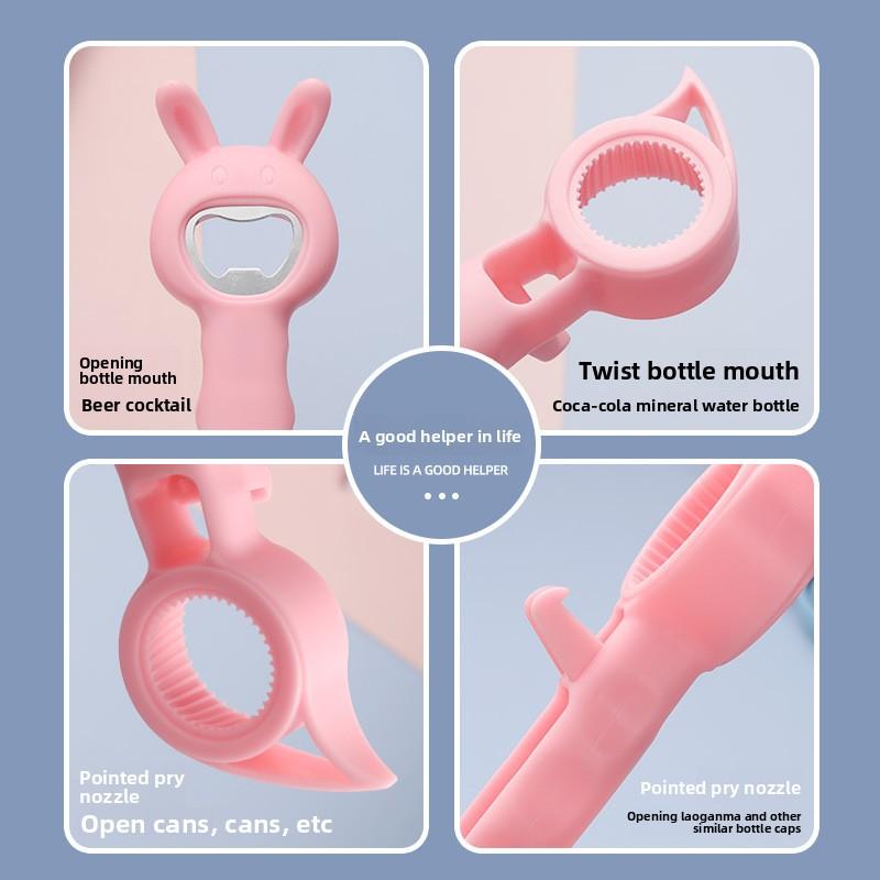 4-in-1 Multifunctional Bottle Opener for Cans, Lids, and Beer