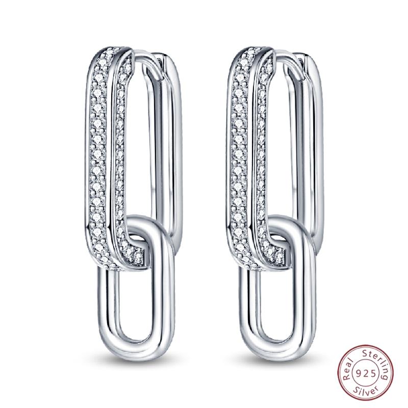 Серьги-кольца из серебра 925 пробы, минималистичные, золотые, круглые, модные, с застежкой-пряжкой с цирконием, свадебные украшения, подарок для женщин