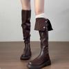 Два женских новых осенне-зимних бархатных меховых высоких сапога-ботфорта, облегающие сапоги