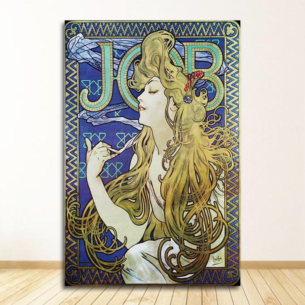 Винтажный декор комнаты тканевый настенный плакат с принтом шелковой ткани на заказ Альфонс Муха плакат холст плакат искусство украшение дома